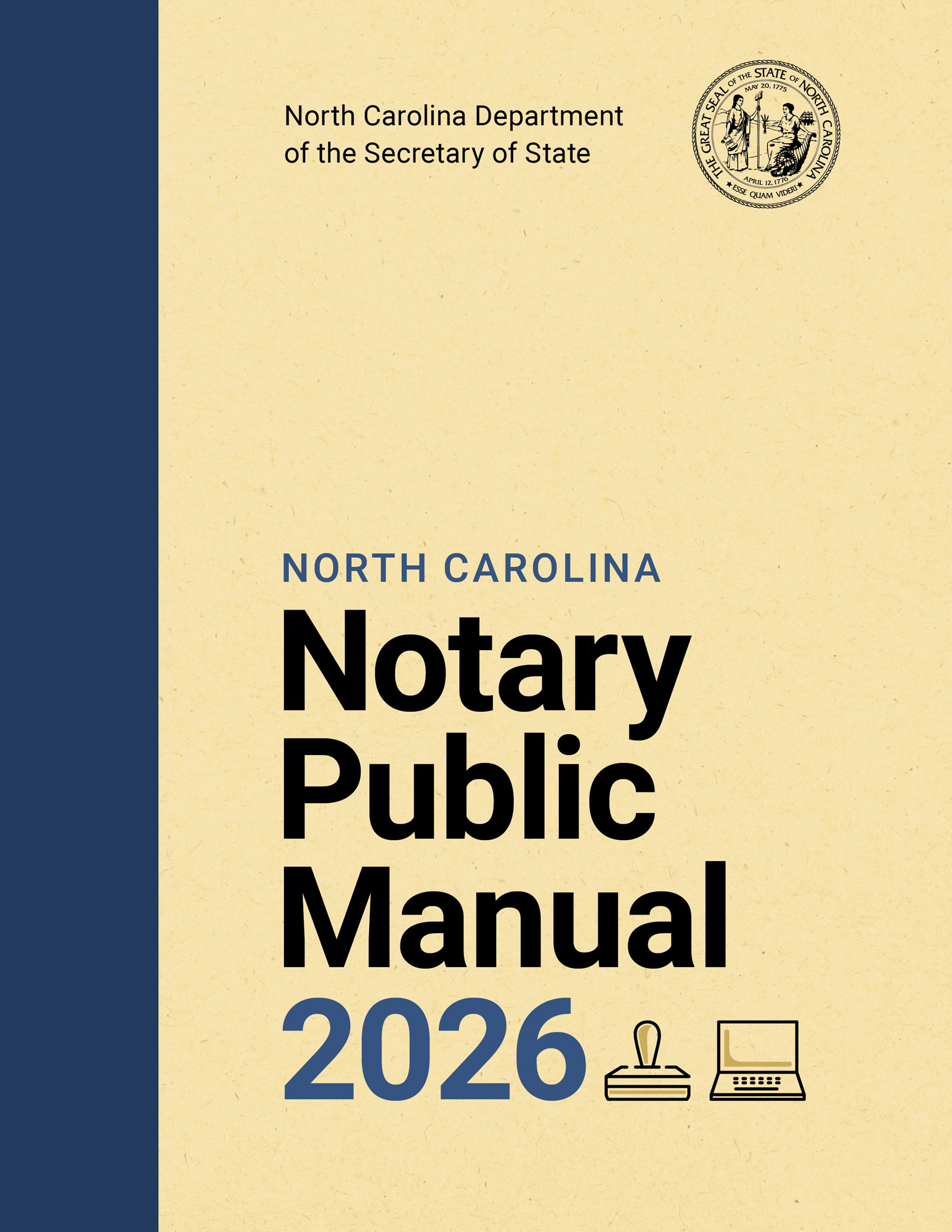North Carolina Notary Public Manual 2026 cover